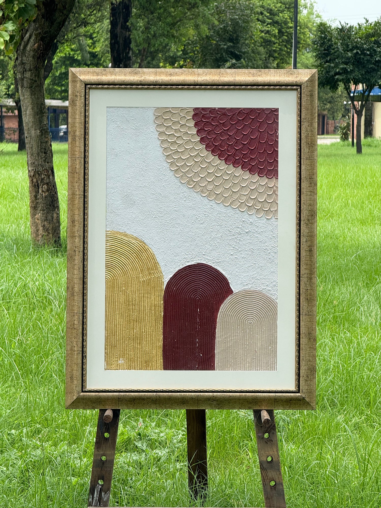 Textured Horizon – Portrait Palette Painting by Professor's Gallery
