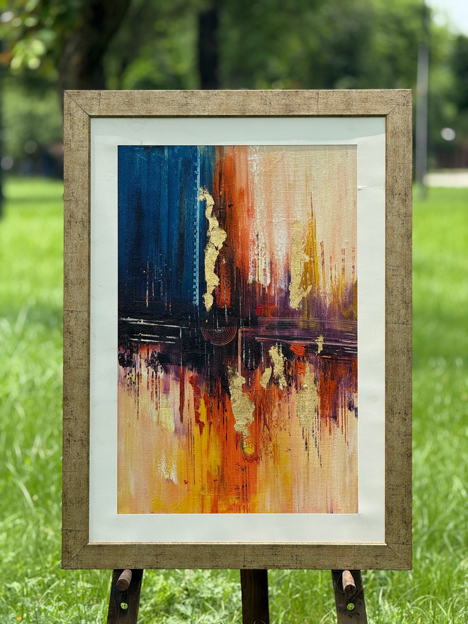 Reflections of Fire –  Portrait Palette Painting by Professor's Gallery