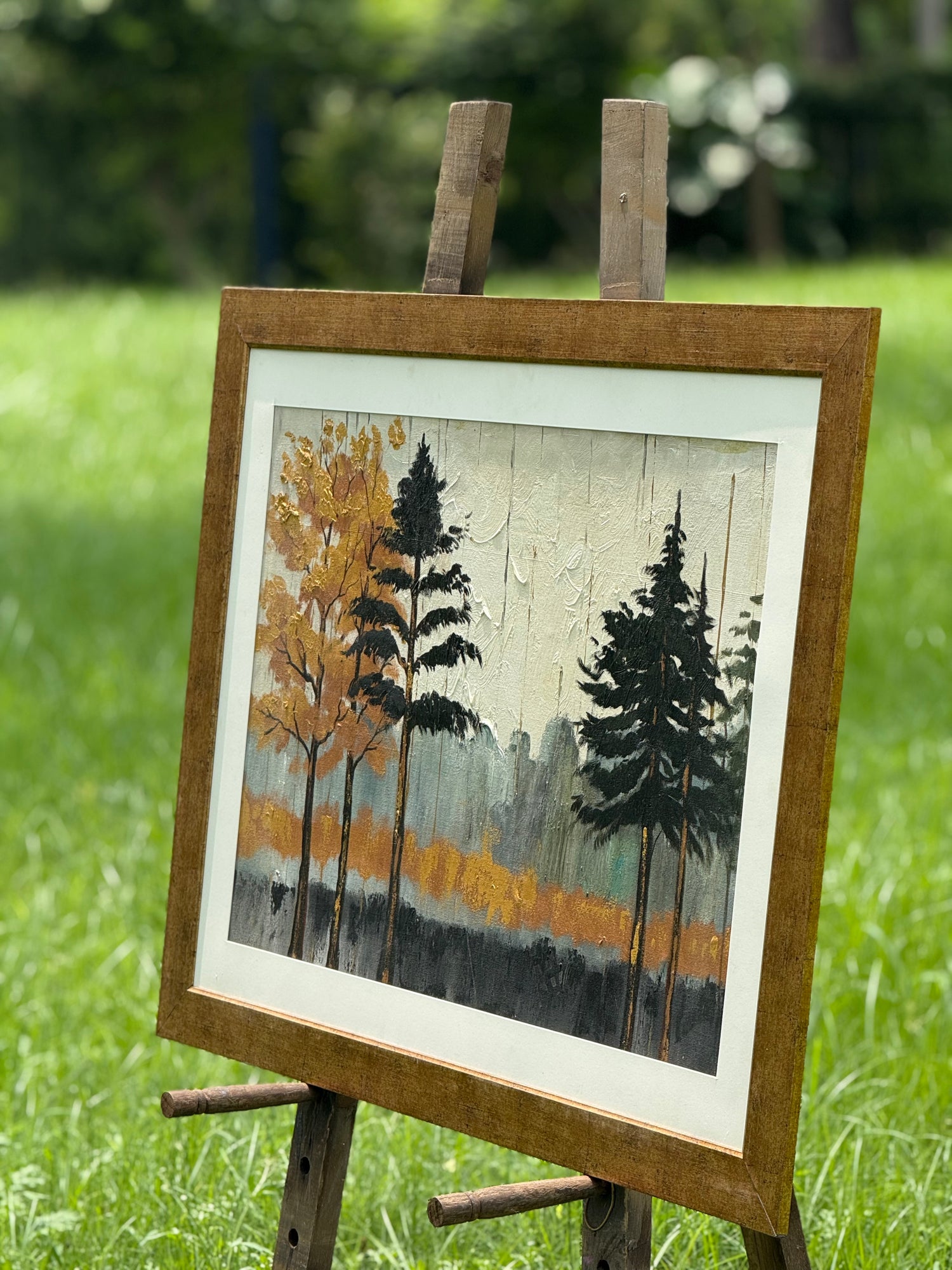 Timber Contrast – Landscape Palette Knife by Professor's Gallery