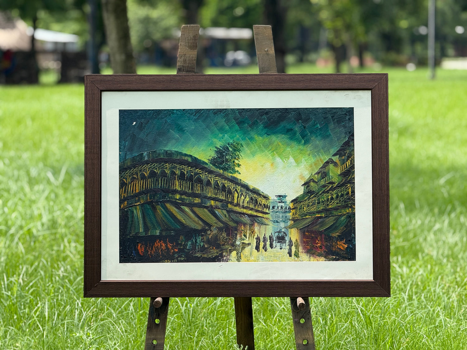 Neon Nostalgia – Landscape Palette Knife by Professor's Gallery