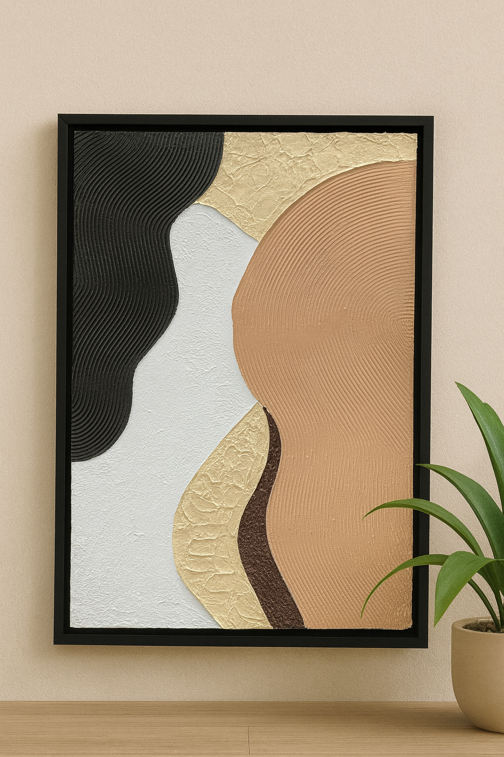 Contours of Calm – Portrait Palette Painting by Professor's Gallery