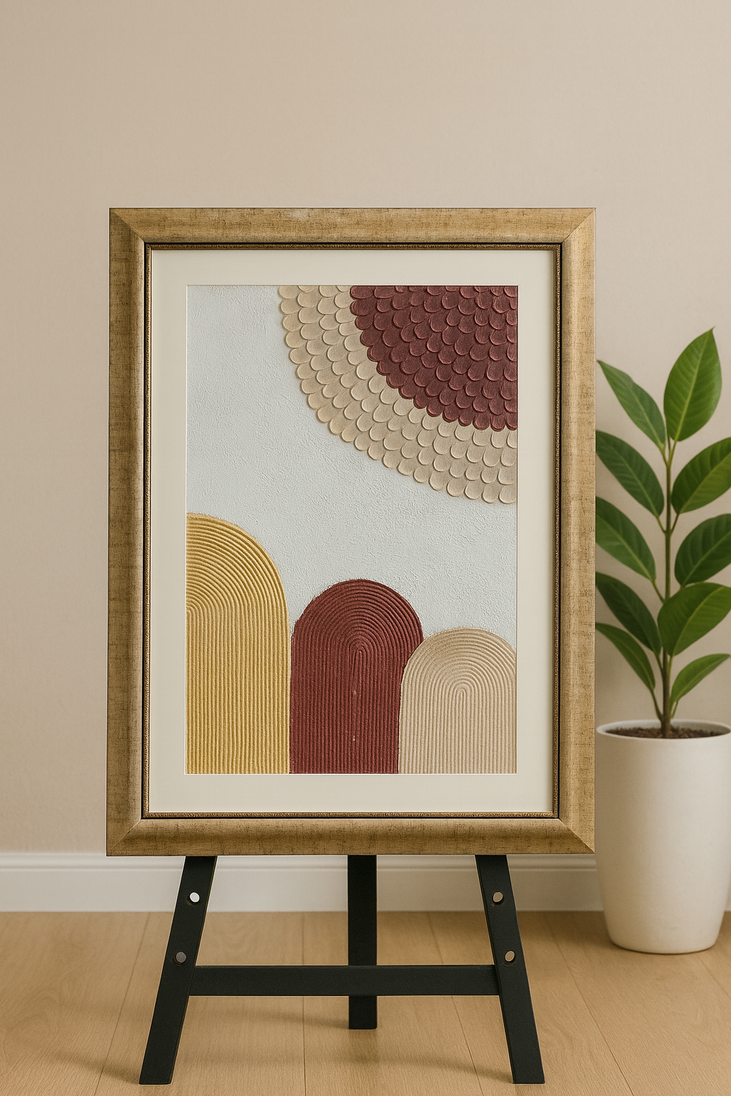 Textured Horizon – Portrait Palette Painting by Professor's Gallery
