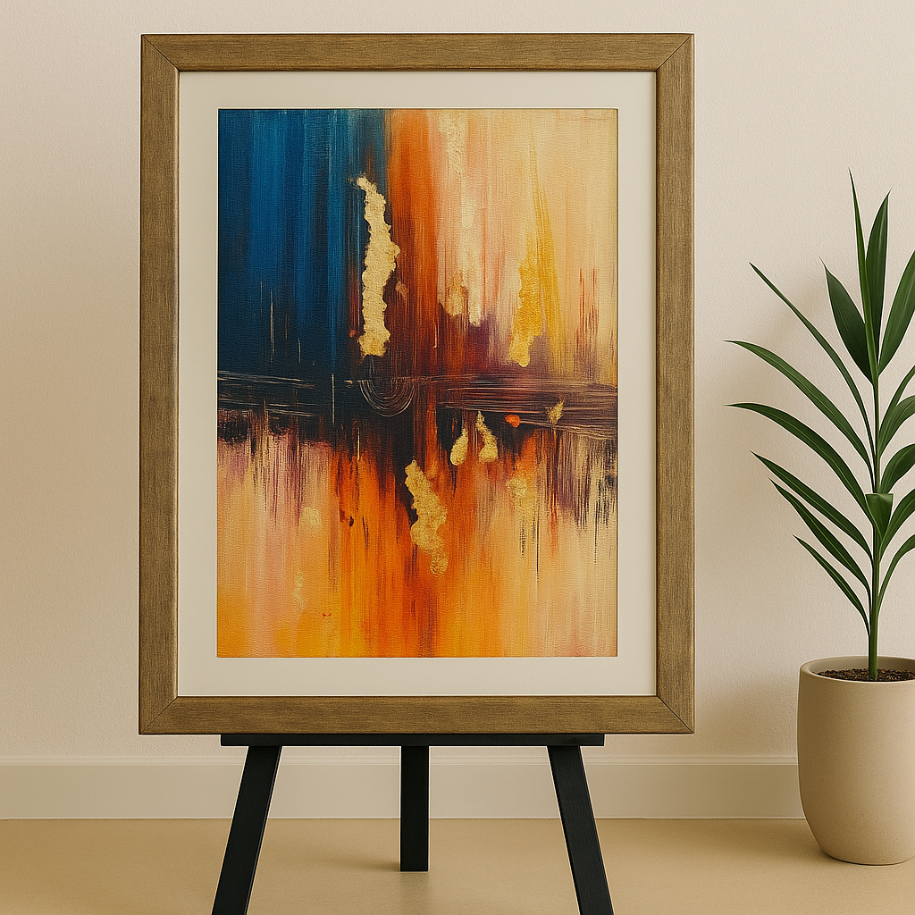 Reflections of Fire –  Portrait Palette Painting by Professor's Gallery