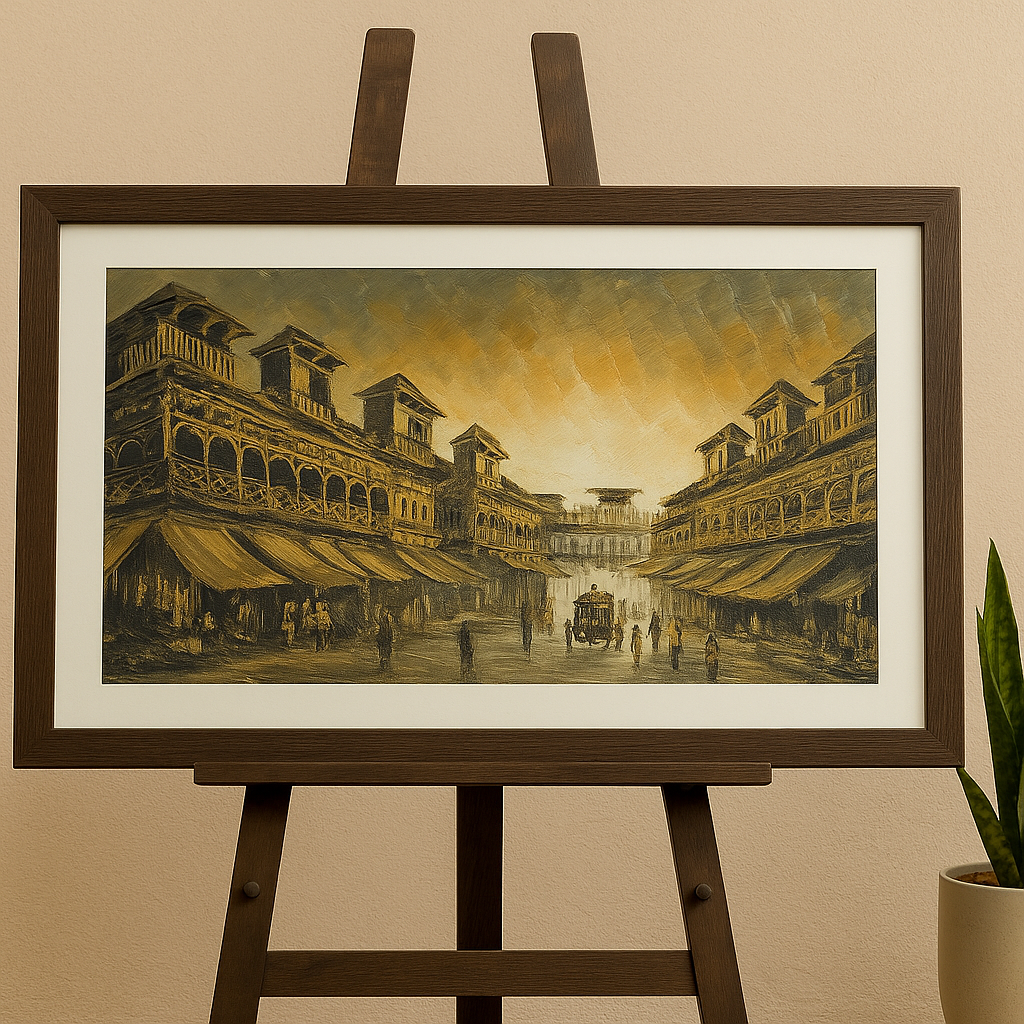 Colonial Dusk – Landscape Palette Knife by Professor's Gallery